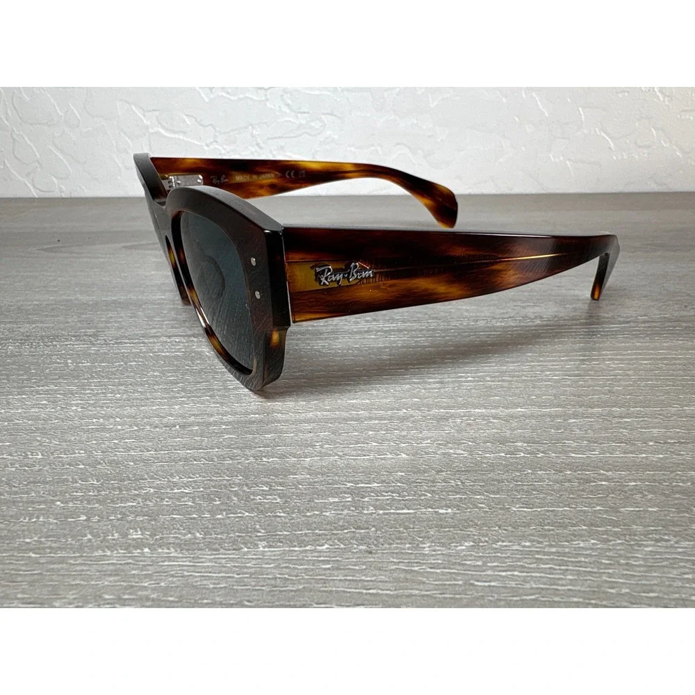 Ray-Ban Jorge Sunglasses RB7681SF Striped Havana Tortoise Blue‎ Lens Japan 52mm